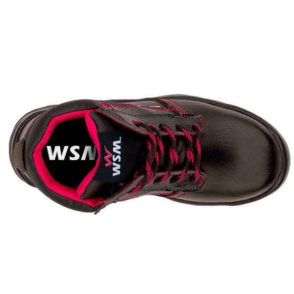 Zapato de Seguridad WSM para Dama, Ergonómico y muy ligero. Con casquillo de Policarbonato. Bota Industrial y multifuncional. 2958-WT