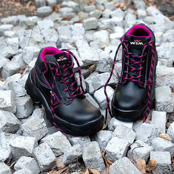 Zapato de Seguridad WSM para Dama, Ergonómico y muy ligero. Con casquillo de Policarbonato. Bota Industrial y multifuncional. 2958-WT