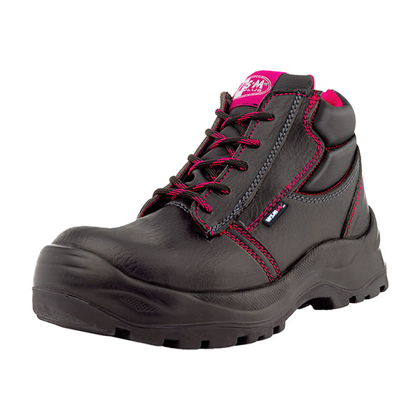 Zapato de Seguridad WSM para Dama, Ergonómico y muy ligero. Con casquillo de Policarbonato. Bota Industrial y multifuncional. 2958-WT