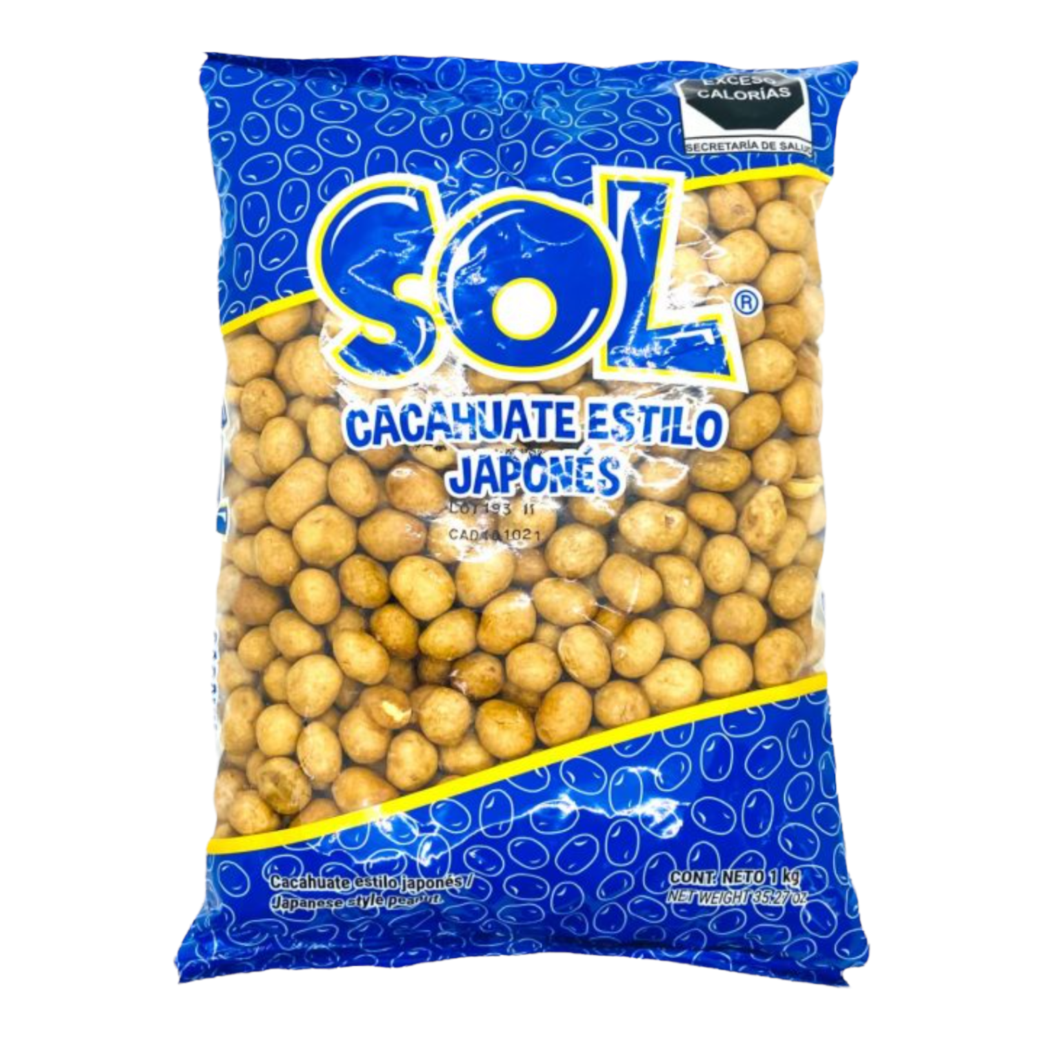 Cacahuate Japones Botanas Sol 1kg.