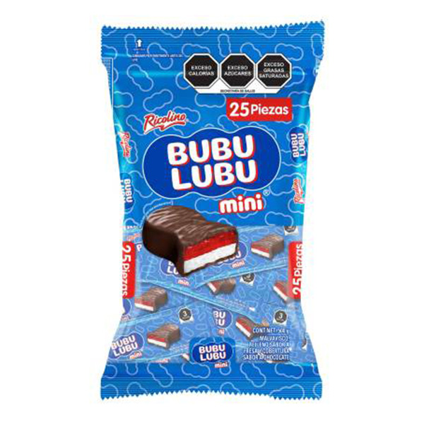 Bubulubu Mini Chocolate 25 piezas.