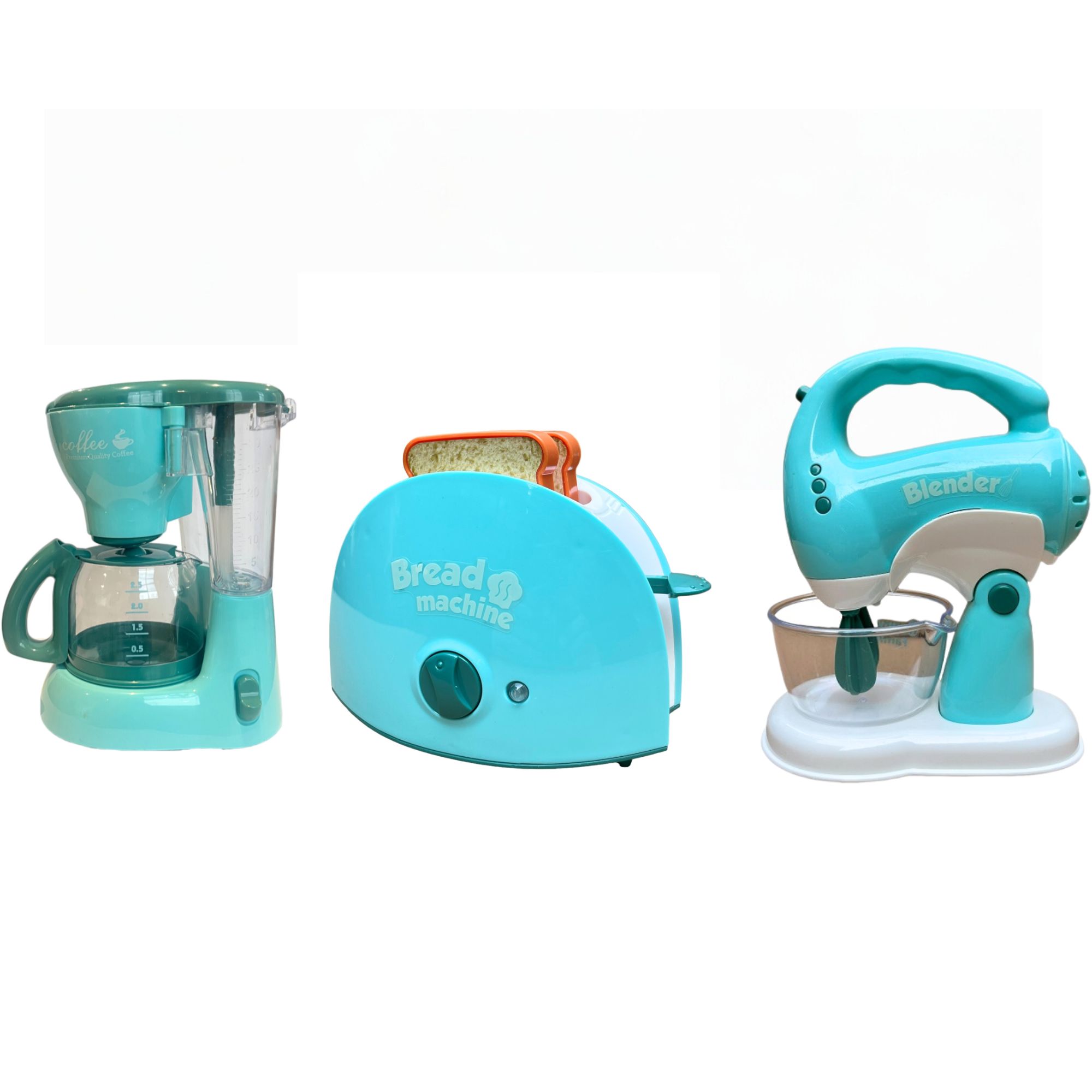 Juguete Electrodomésticos de Cocina Para Niños Cafetera Batidora Tostadora Juego de Cocina.