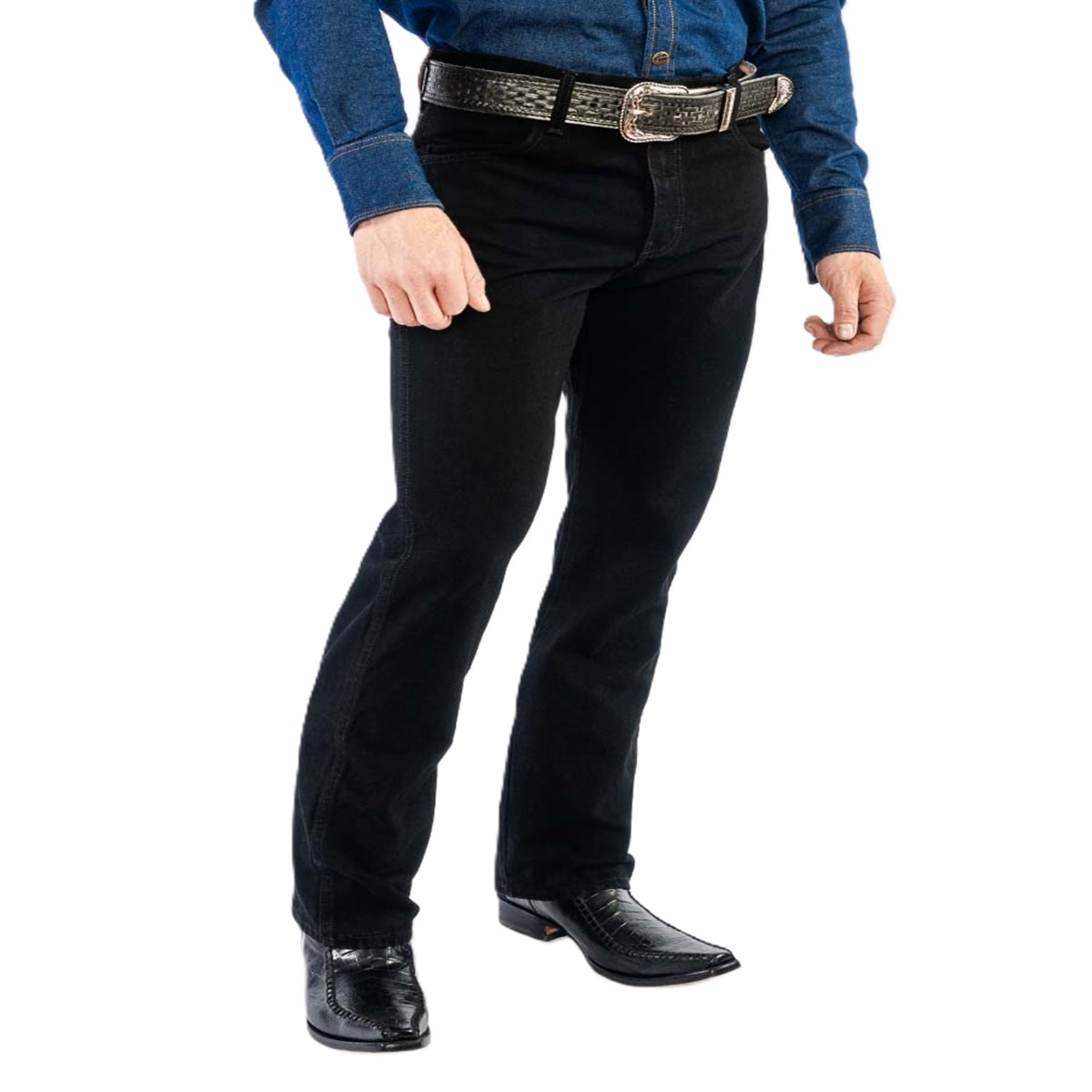 PANTALÓN DE MEZCLILLA RIDER JEANS CORTE VAQUERO NEGRO