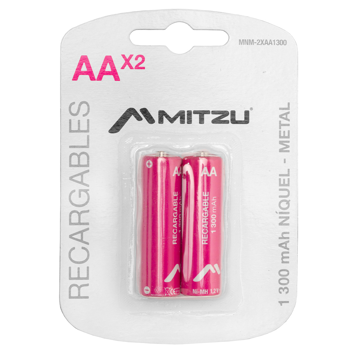 Batería Recargable Aa De Ni-mh Mnm-2xaa1300.