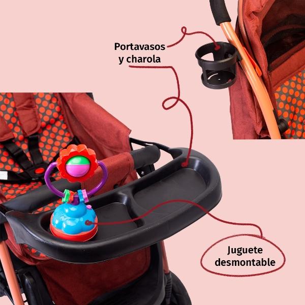 Carriola Starkids Linx Reversible Mosquitero Reclinable Rojo