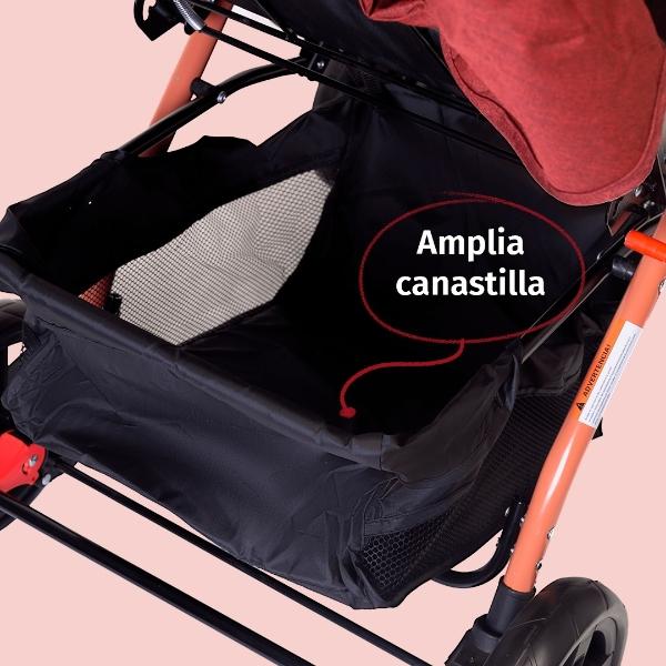 Carriola Starkids Linx Reversible Mosquitero Reclinable Rojo