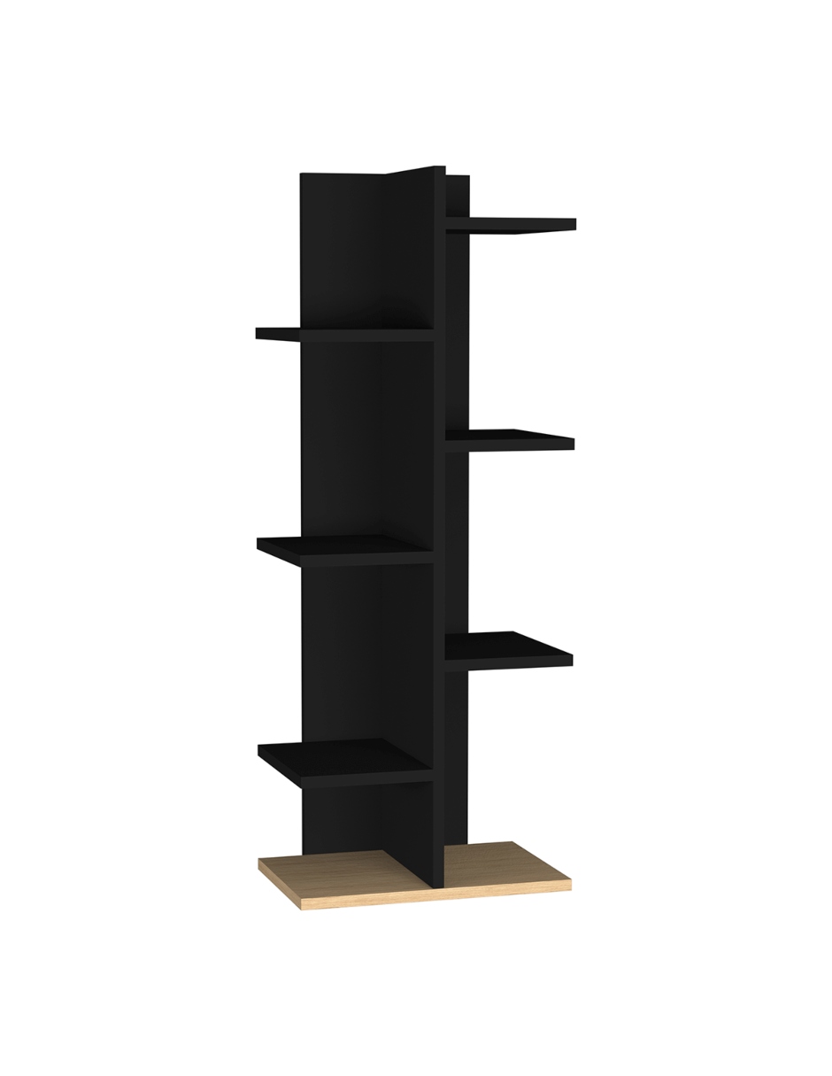 Librero Minimalista, Modelo Fit, Color Negro.