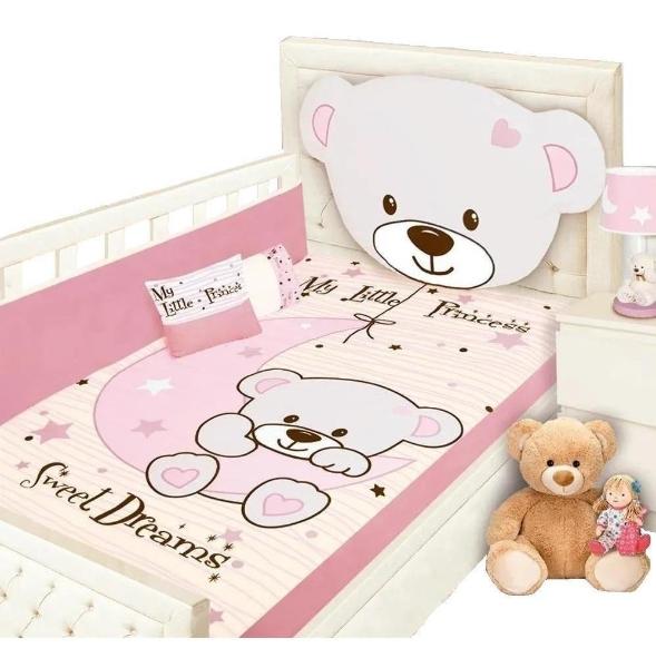 Set Edredon Cuna Cama Corral Baby Baby 7 Piezas Osita