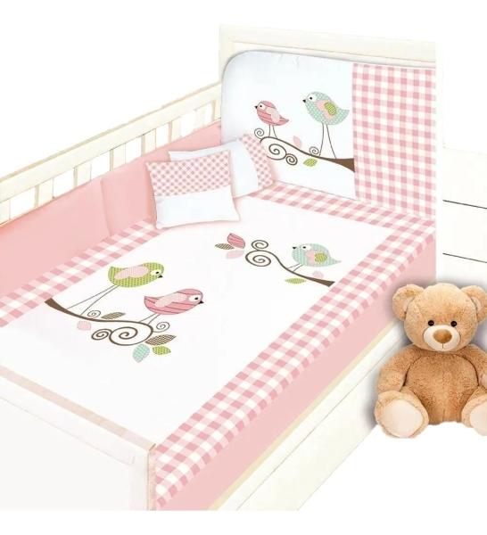 Set Edredon Cuna Cama Corral Baby Baby 6 Piezas Pio-Pio