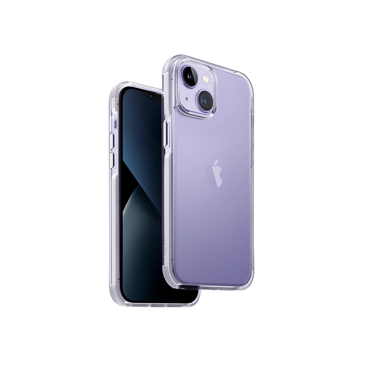 Funda Híbrida Para iPhone 14 Combat Transparente/Lila Uniq.