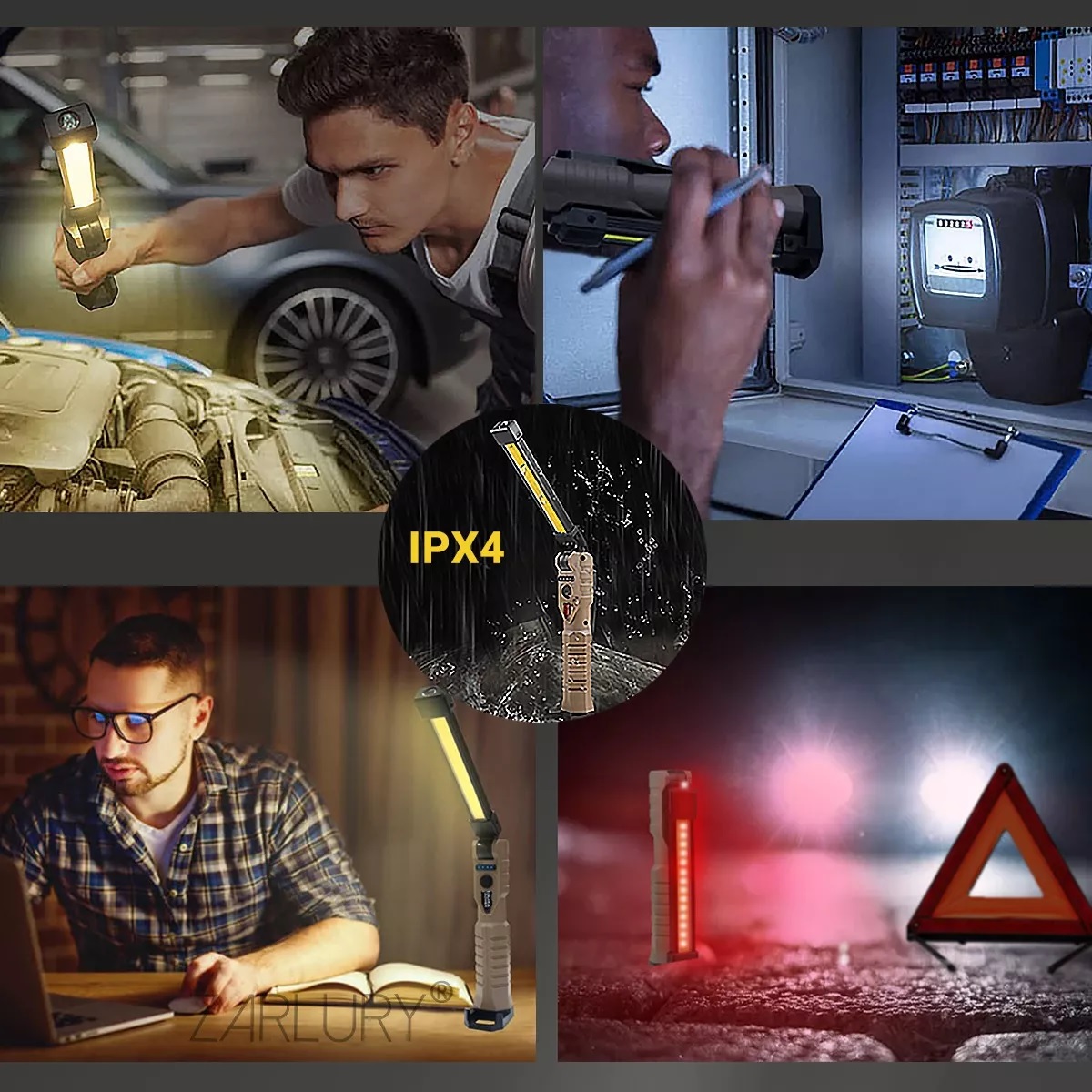 Lámpara De Iman Recargable Led Para Trabajo 7modos.