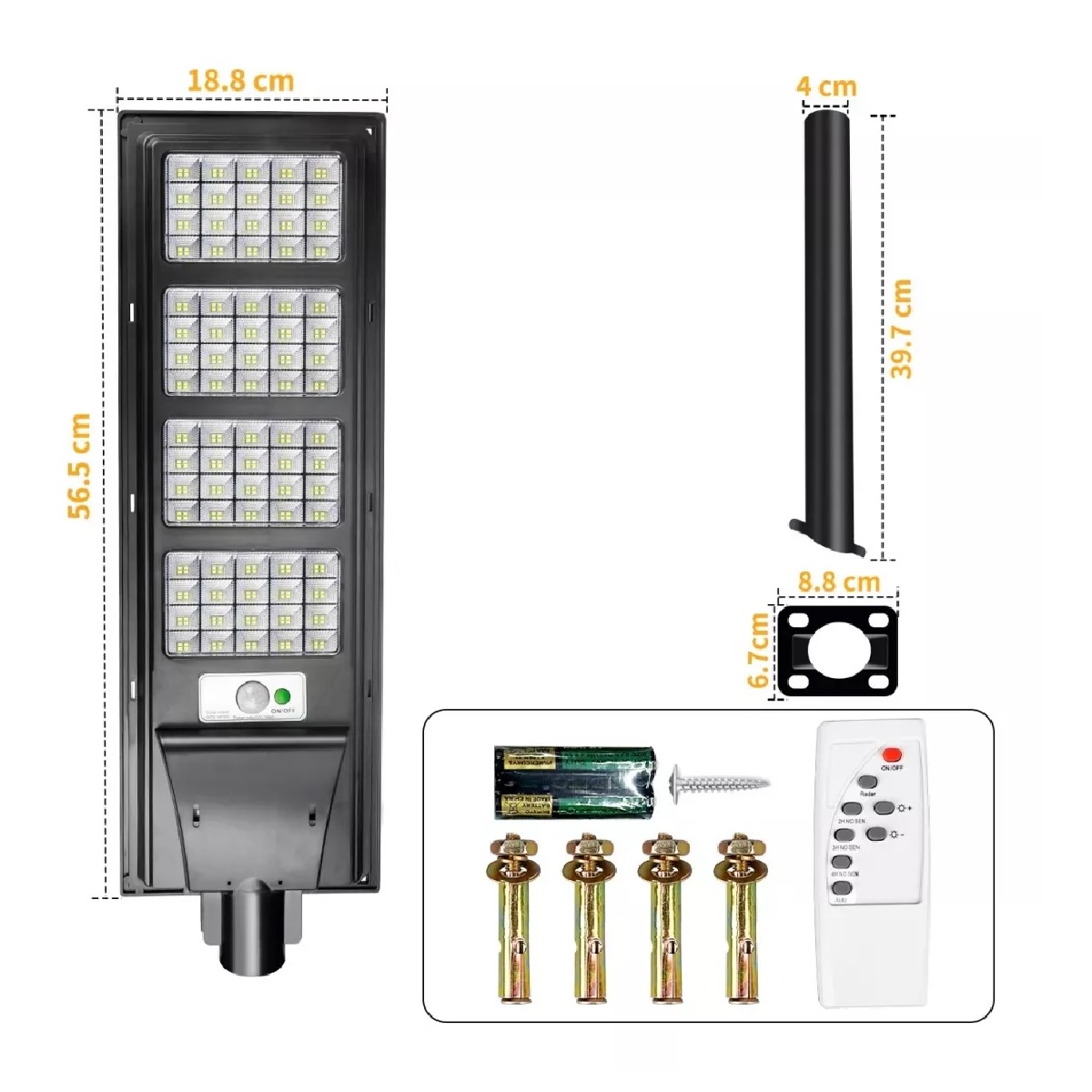 Lámpara Solar Para Exterior Suburban 300w.