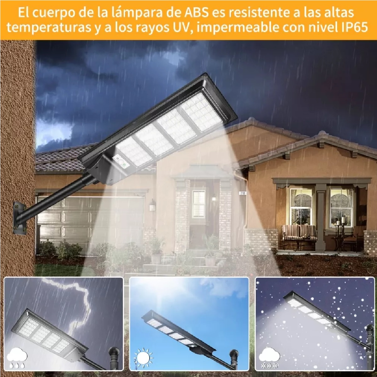 Lámpara Solar Para Exterior Suburban 300w.