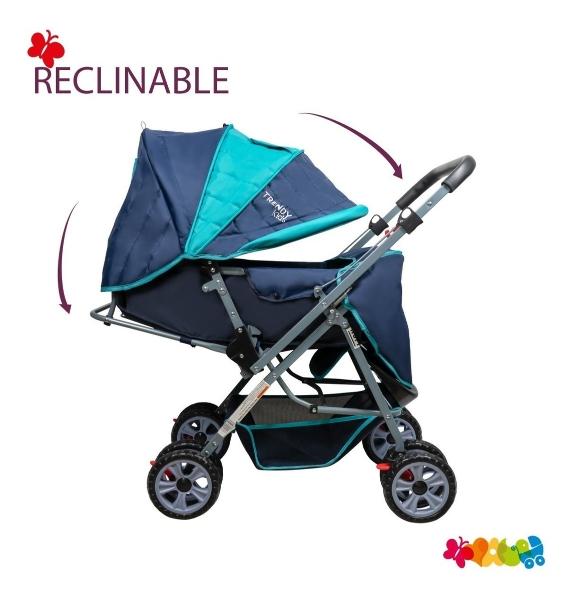 Carriola Para Bebé Trendy Kids Sonic Reversible Y Plegable Azul