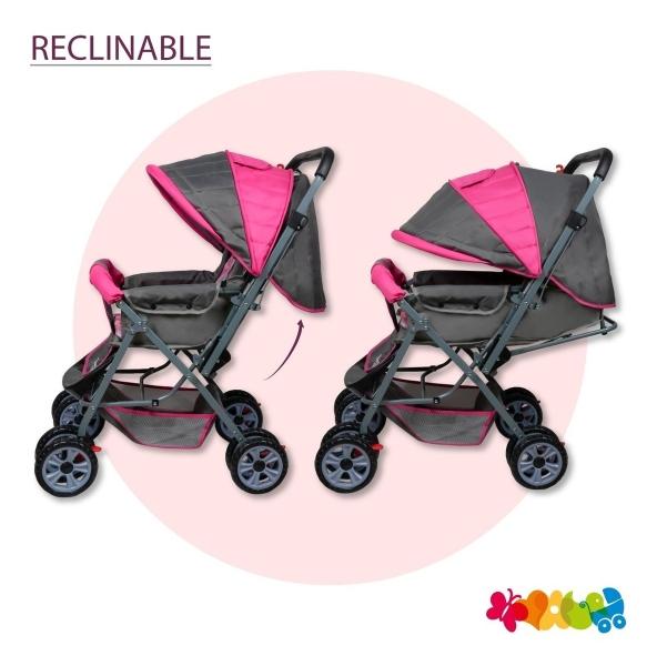 Carriola Para Bebé Trendy Kids Sonic Reversible Y Plegable Rosa