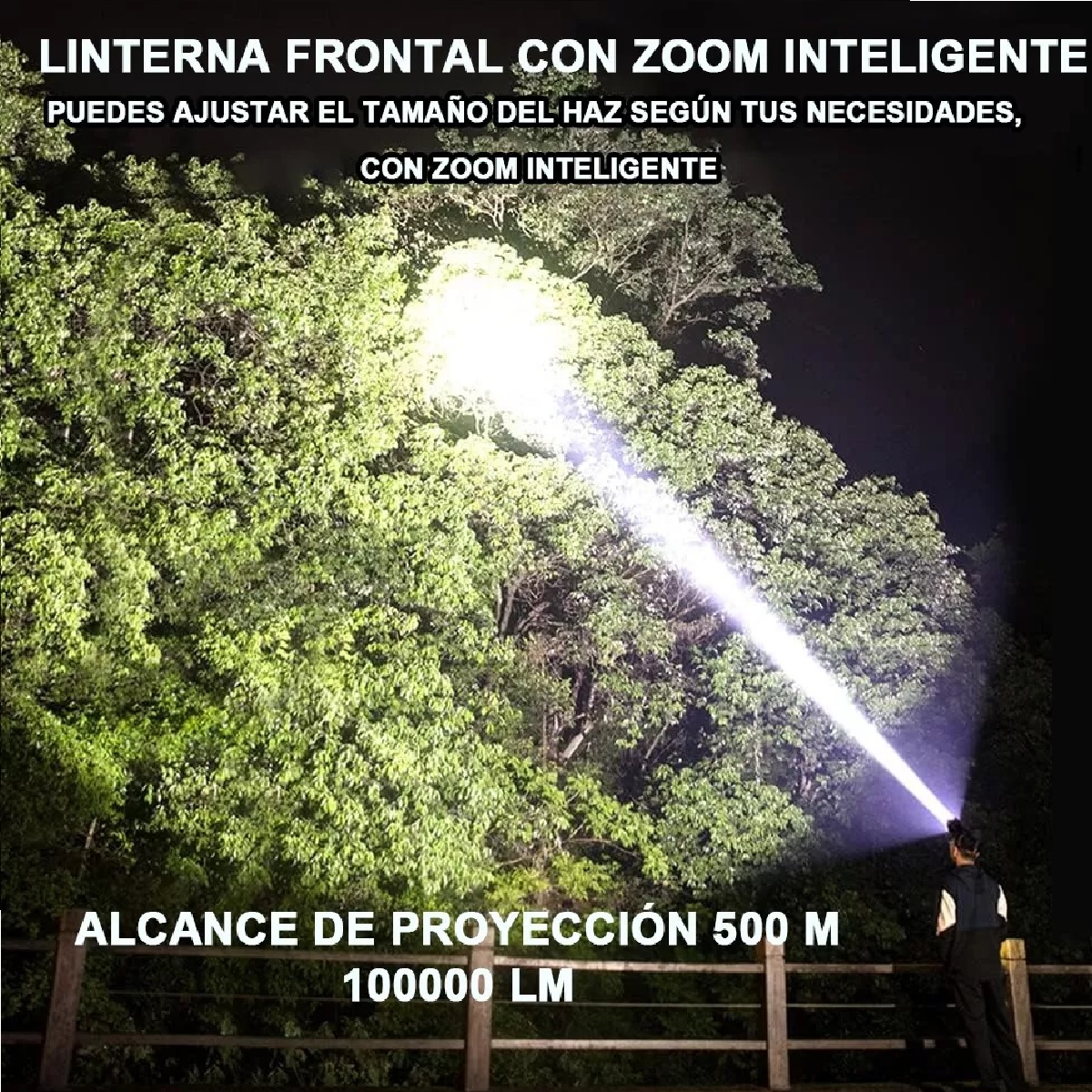 Lámpara Minero Inductivo Linterna Minera Recargable Cacería.