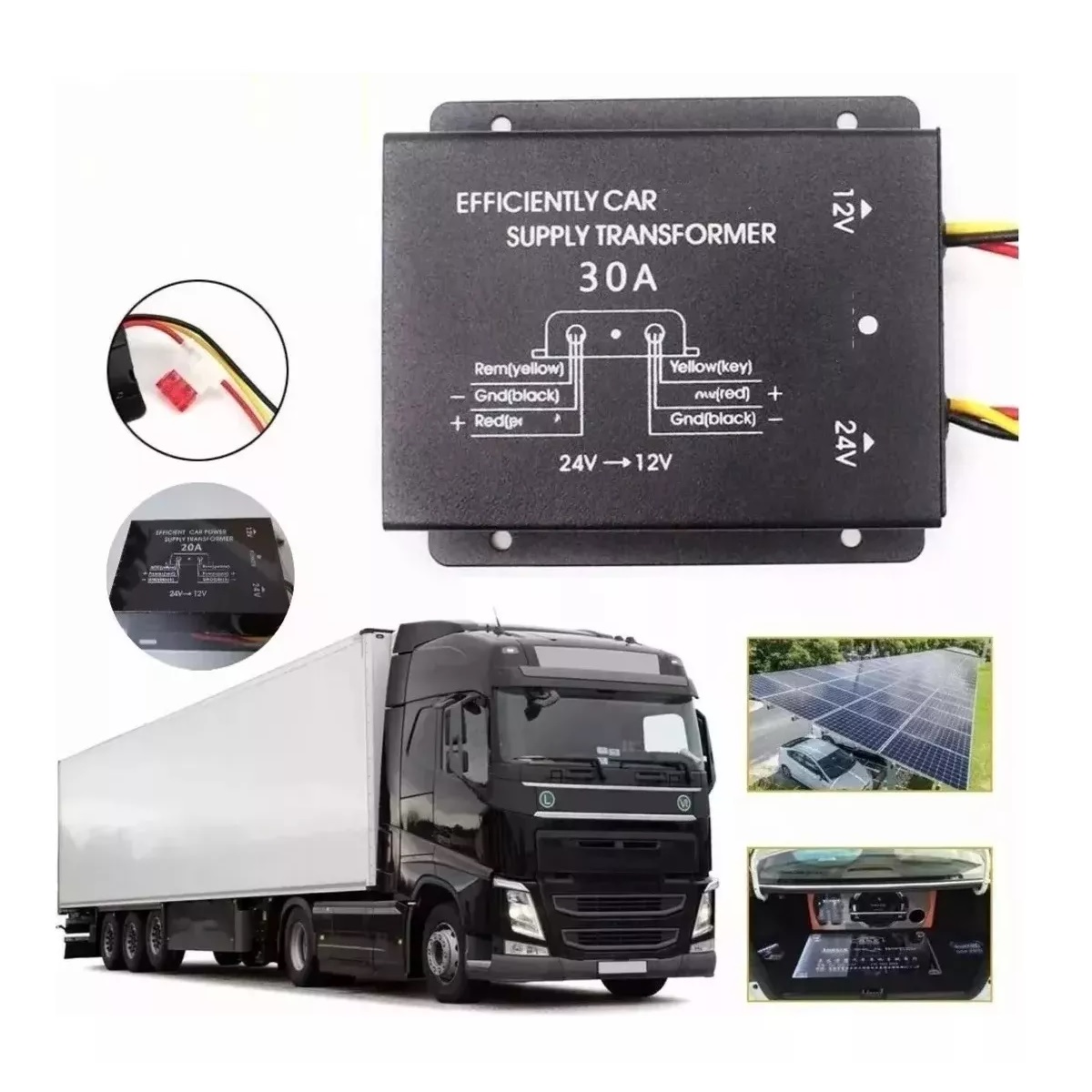 Convertidor Inversor De Voltaje De 24 V A 12 V Transformador.