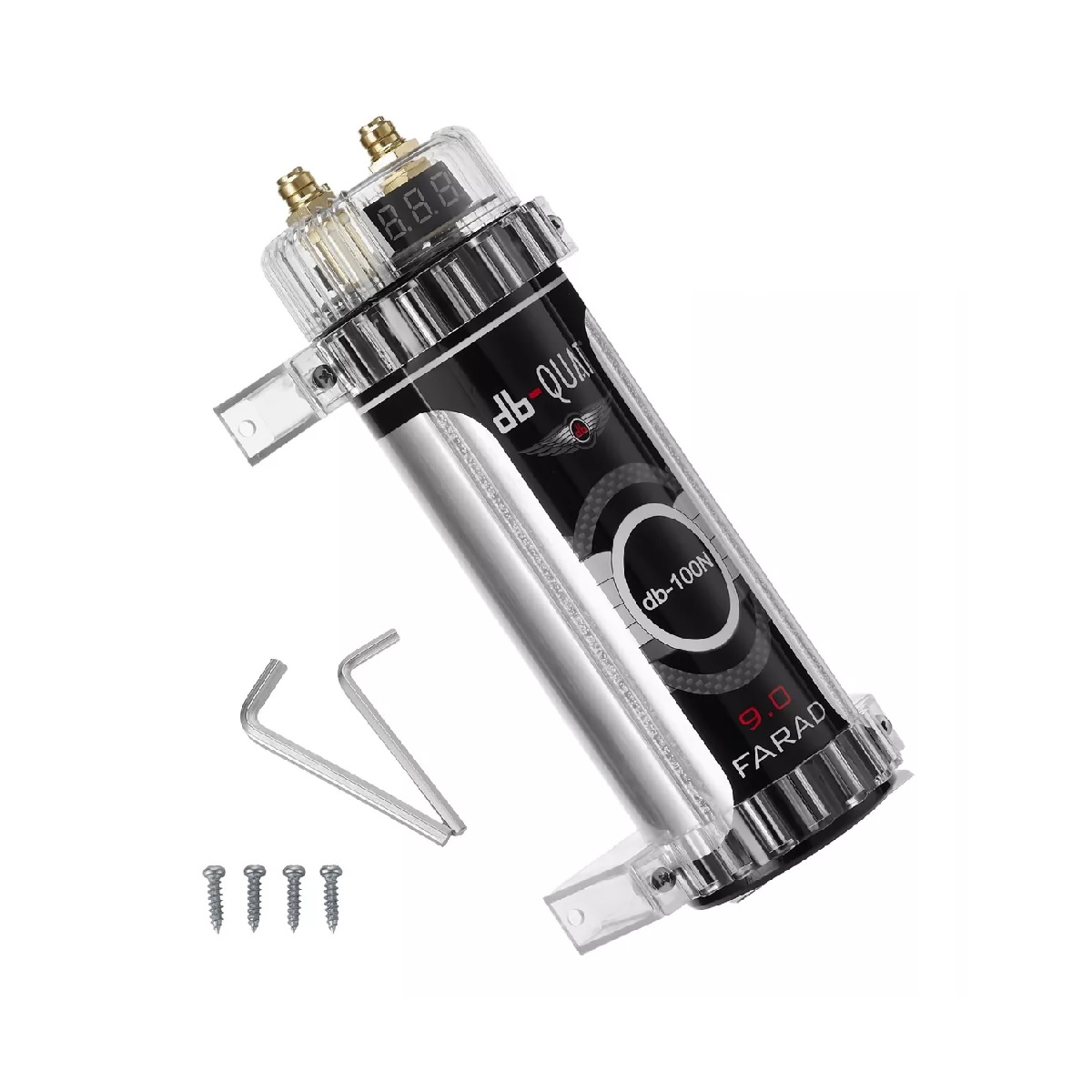 Capacitor Para Sonido Audio Rock Carros 9.0 Faradios Digital .