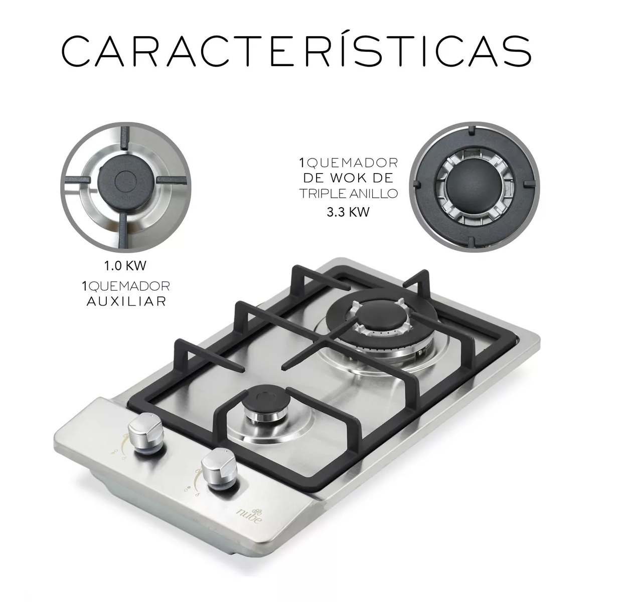 Parrilla empotrable 2 quemadores Gas Envio Gratis