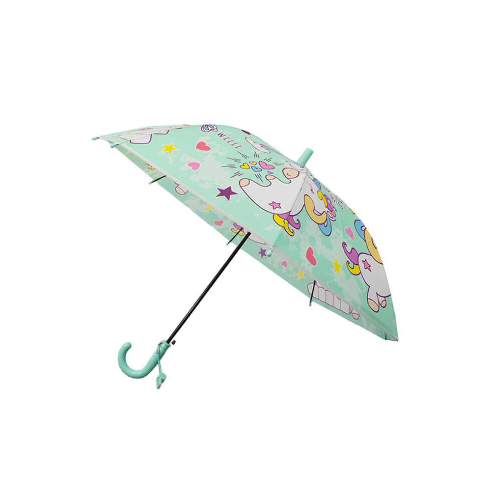 Paraguas Sombrilla Infantil Estampado De Colores Y Silbato.