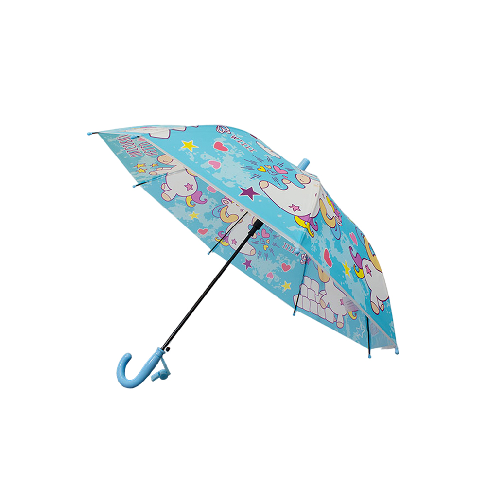 Paraguas Sombrilla Infantil Estampado De Colores Y Silbato.