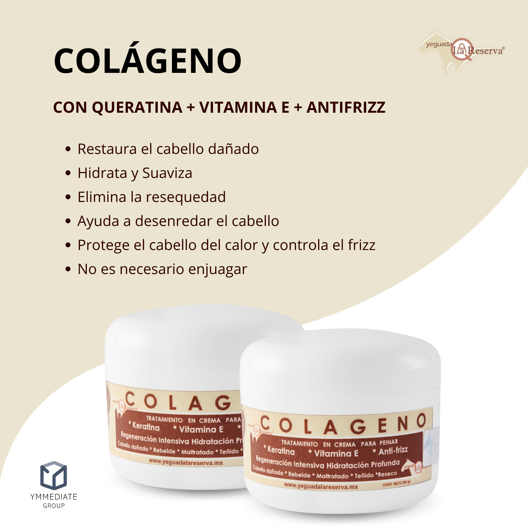 Shampoo Yeguada la Reserva 1L, y Colágeno grande Yeguada 250gr