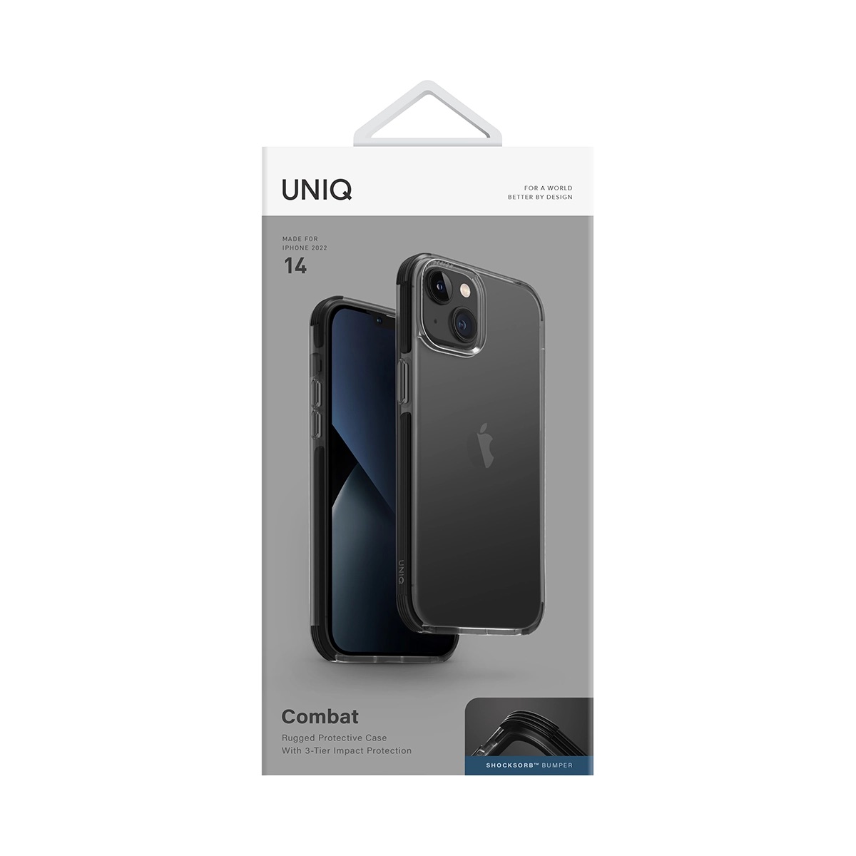 Funda Híbrida Para iPhone 15 Combat Transparente Uniq.