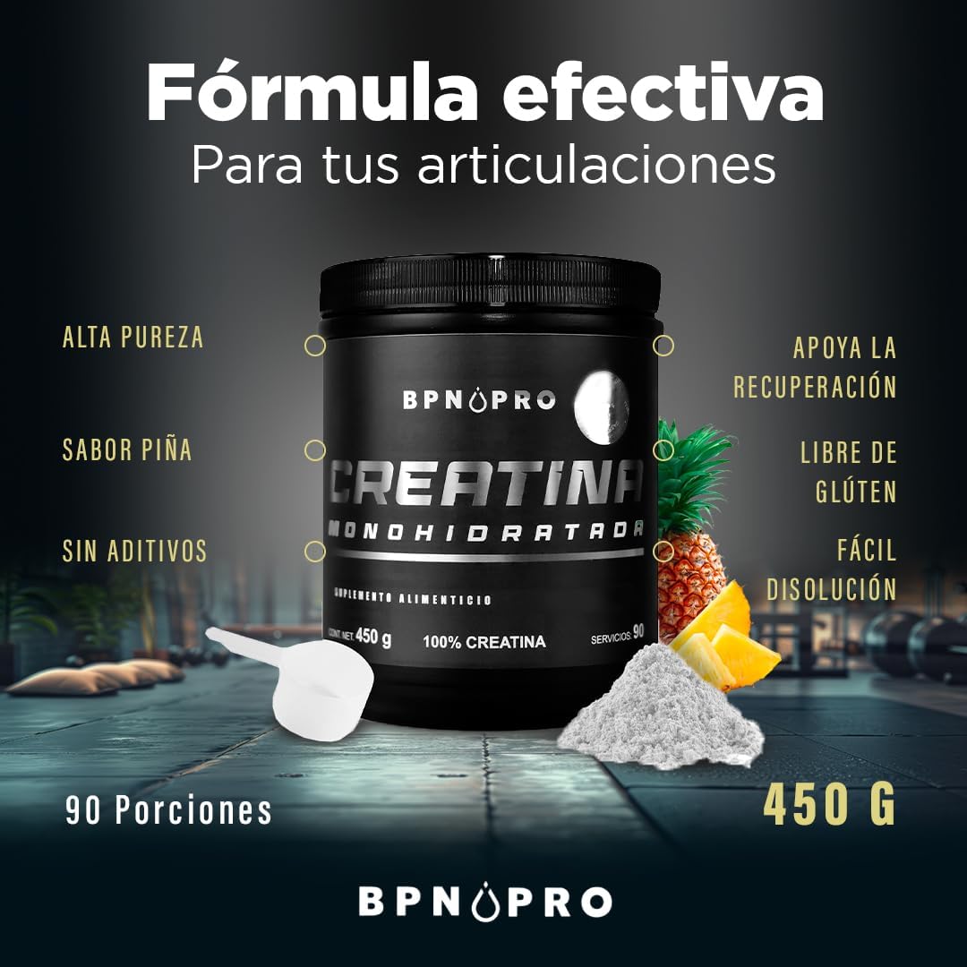 Creatina Monohidratada Alta Pureza En Polvo Sabor.