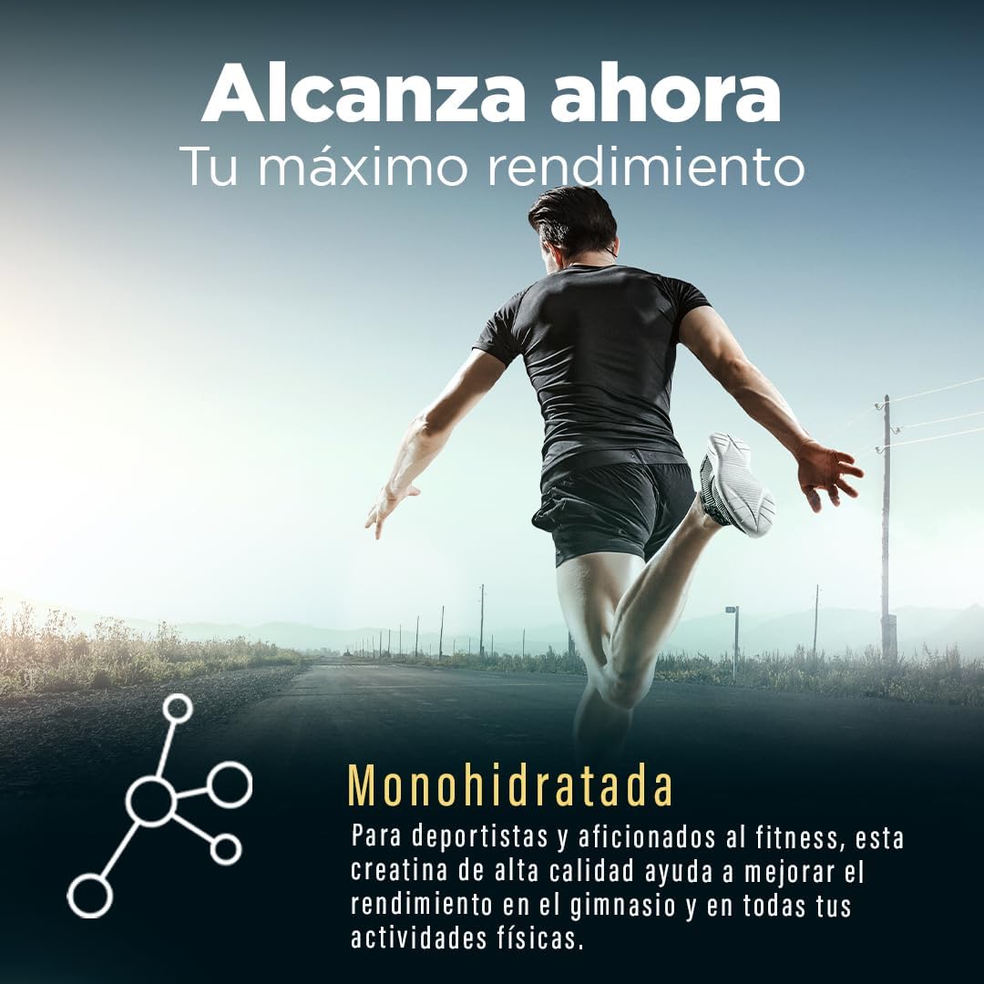 Creatina Monohidratada Alta Pureza En Polvo Sabor.