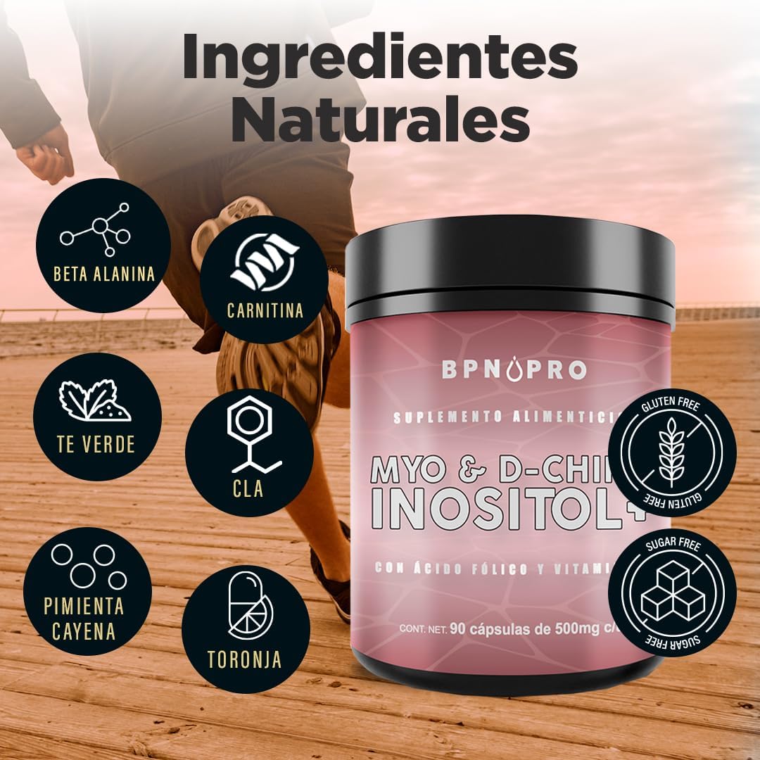 Myo-inositol D-chiro Puro Acido Folico Vitamina D3 Sin Sabor.