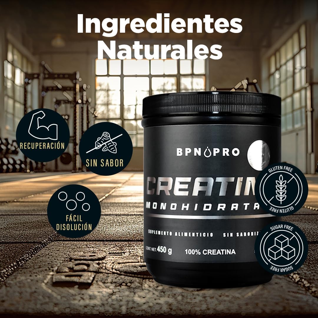 Creatina Monohidratada Alta Pureza En Polvo Sabor.