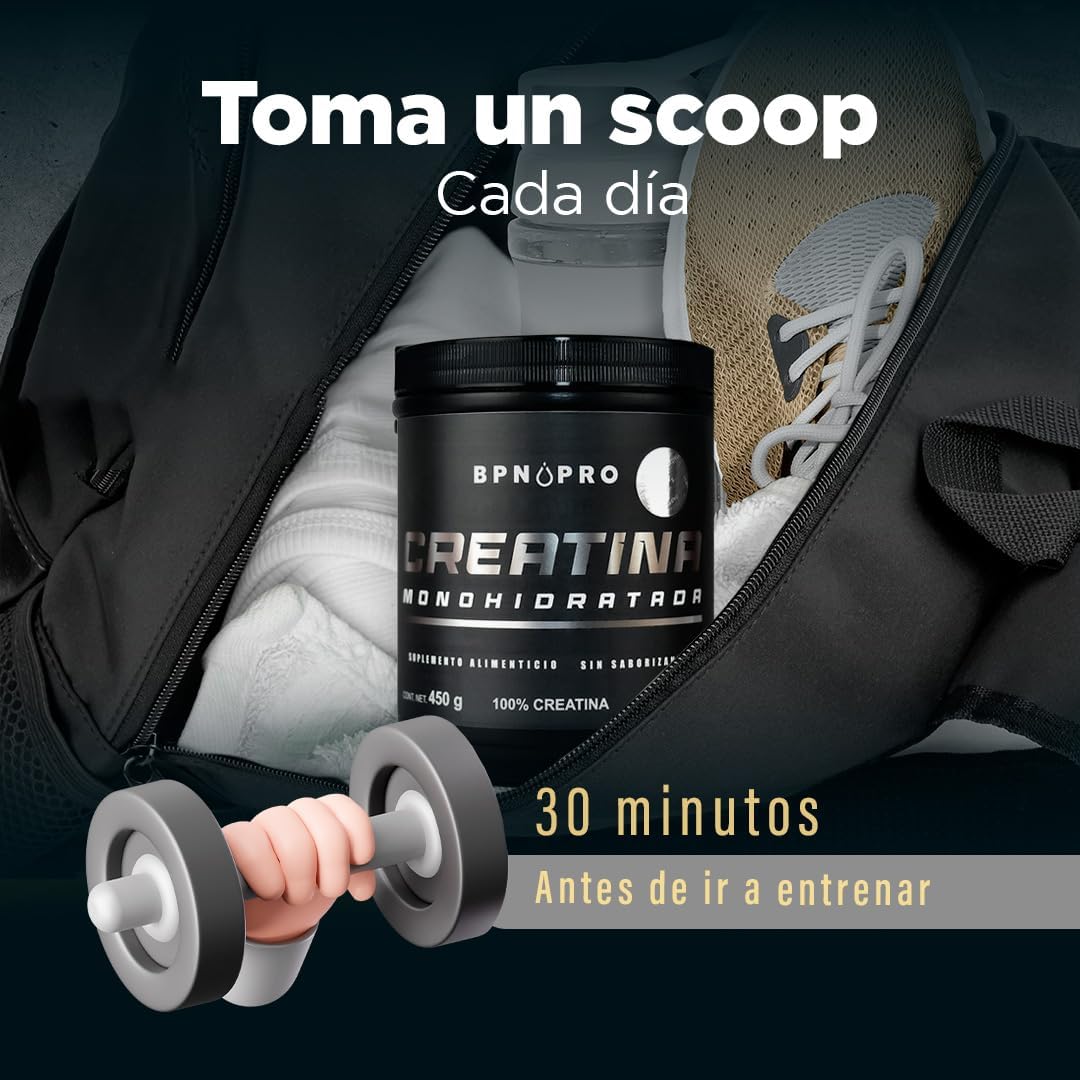 Creatina Monohidratada Alta Pureza Suplemento Polvo Bpn Pro.