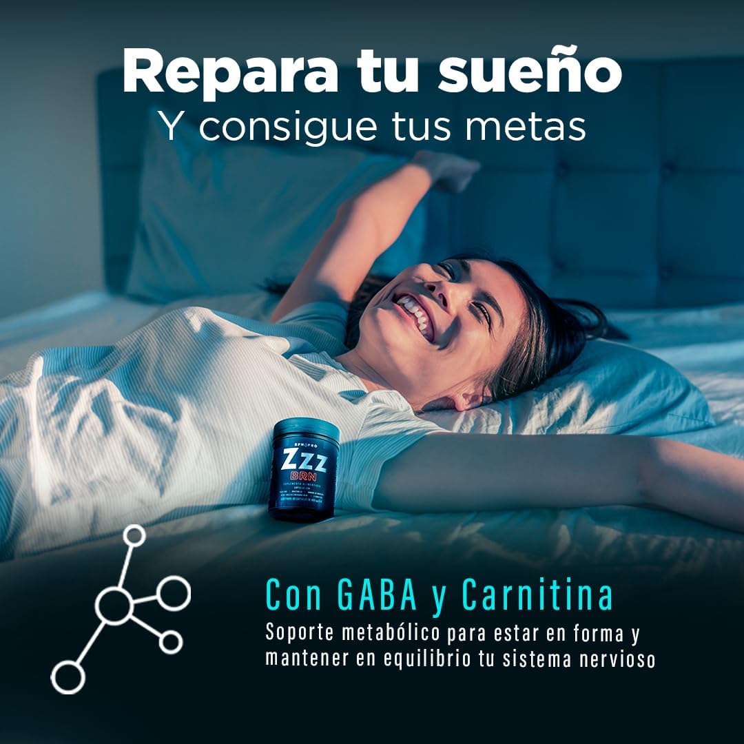 Quemador de Grasa Nocturno ZZZ BRN Carnitina CLA GABA Magnesio..