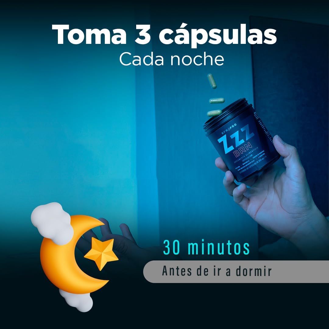 Quemador de Grasa Nocturno ZZZ BRN Carnitina CLA GABA Magnesio..