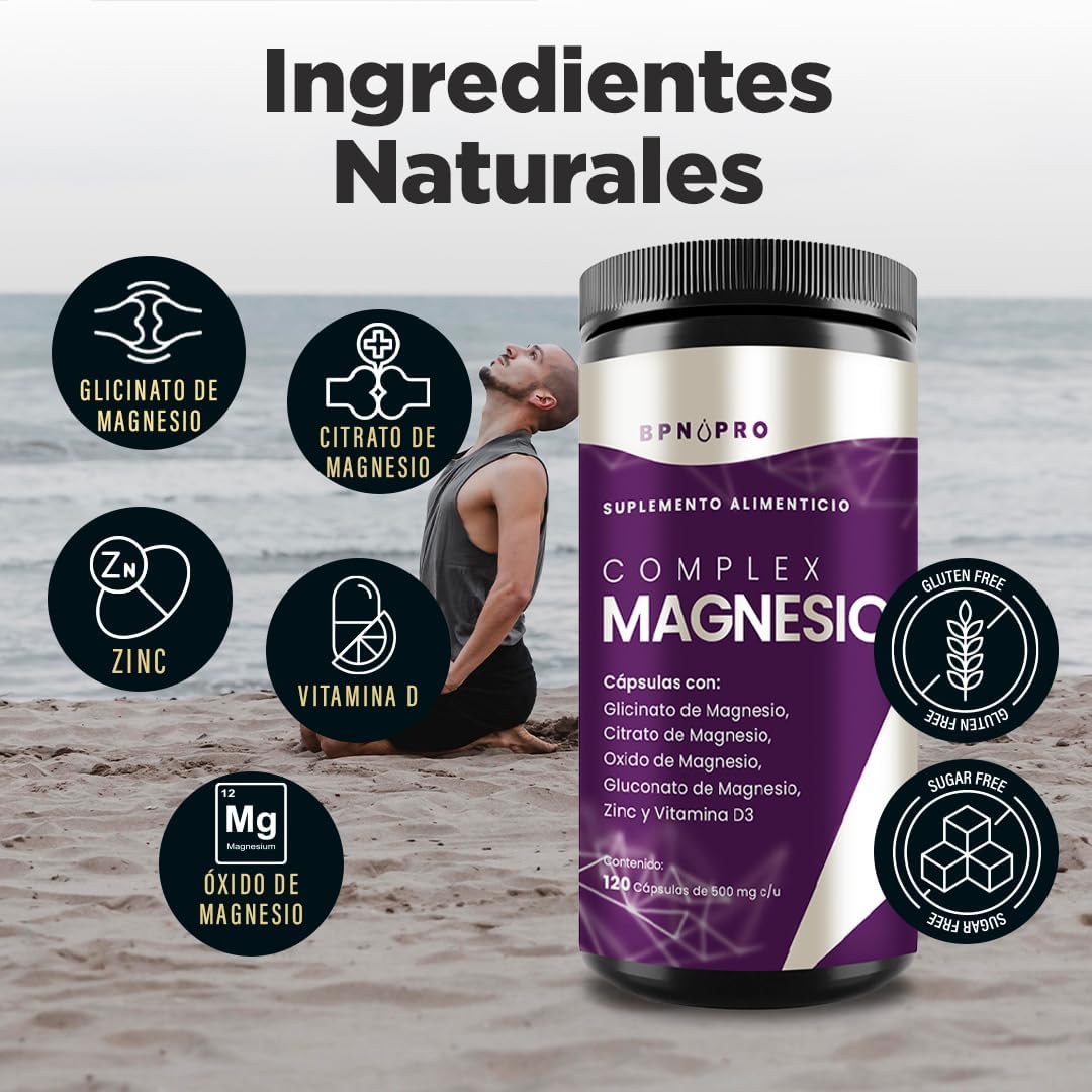 Magnesio Complex Citrato Oxido Gluconato Zinc Vitamina D3.