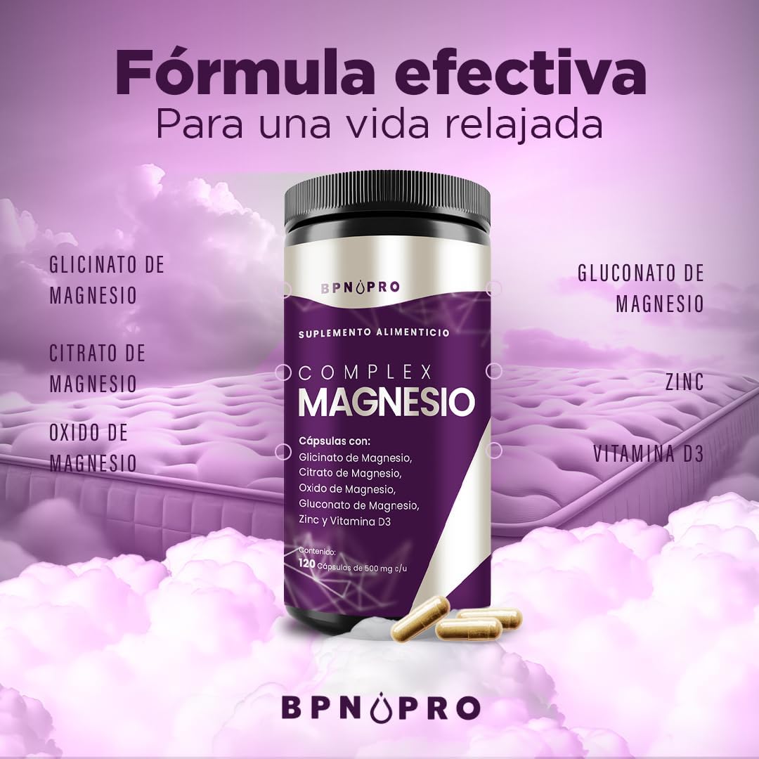 Magnesio Complex Citrato Oxido Gluconato Zinc Vitamina D3.