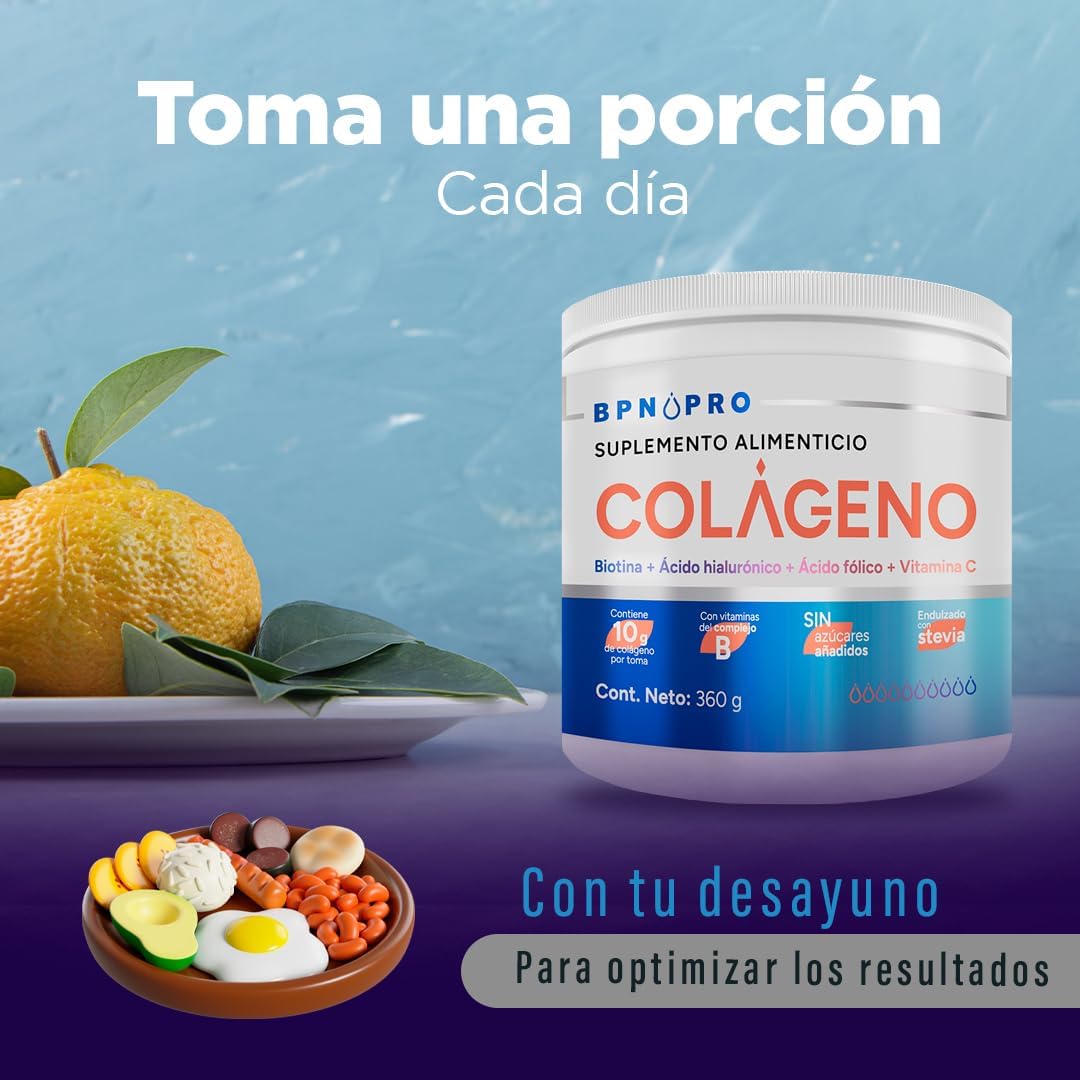 Colágeno Hidrolizado En Polvo Ácido Hialurónico Ácido Fólico Sin Sabor .
