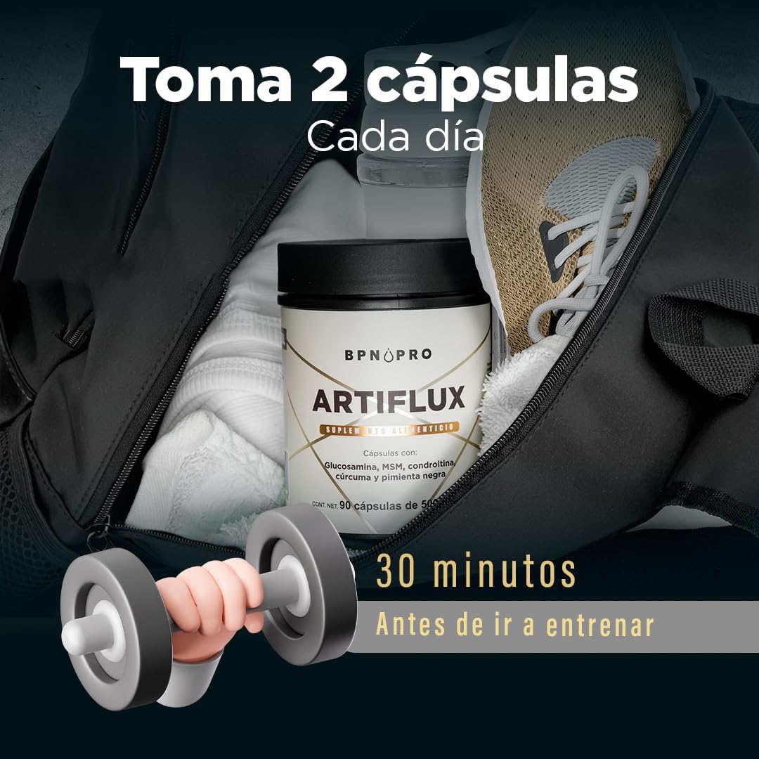 Glucosamina Msm Condroitina Curcuma Pimienta Negra Artiflux.