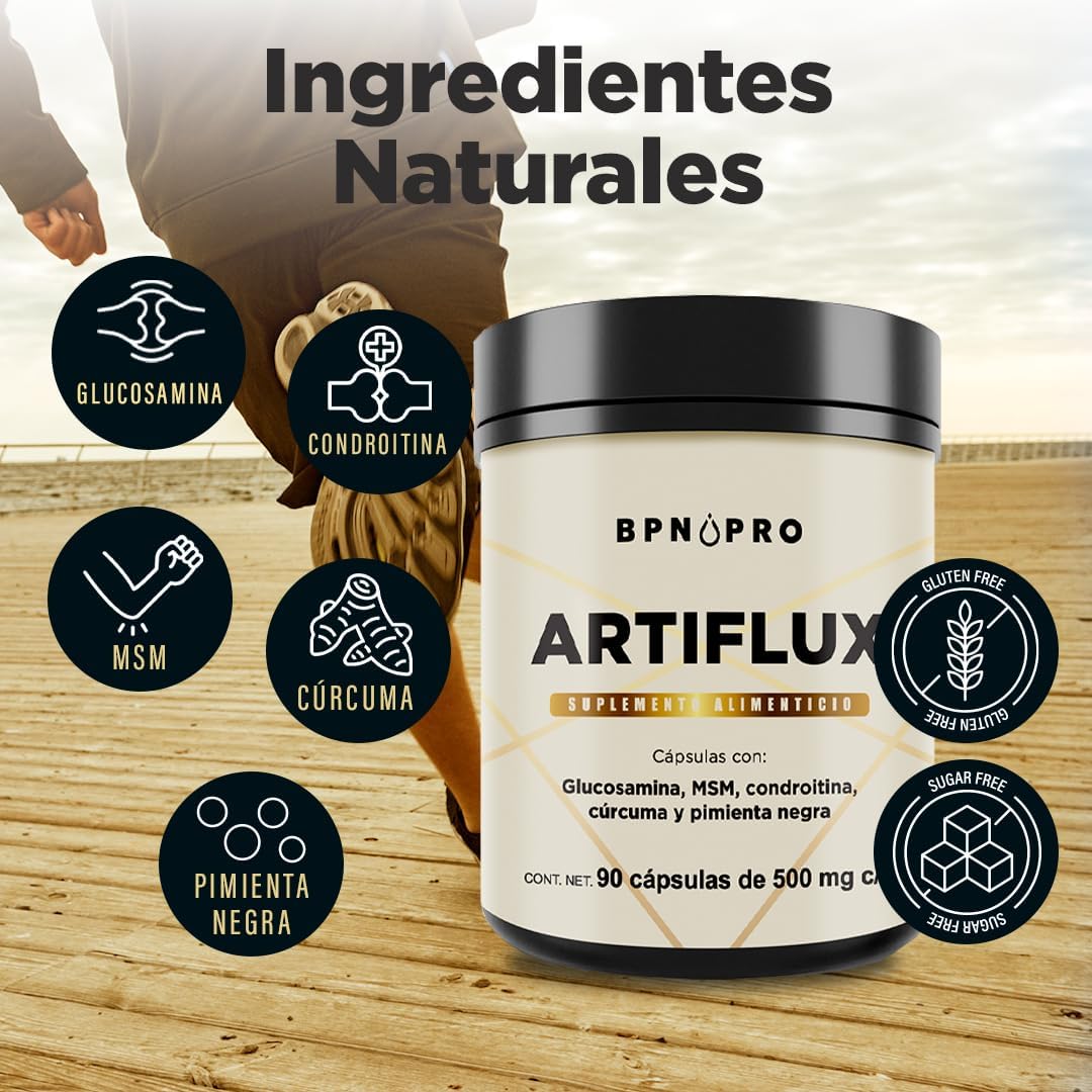 Glucosamina Msm Condroitina Curcuma Pimienta Negra Artiflux.