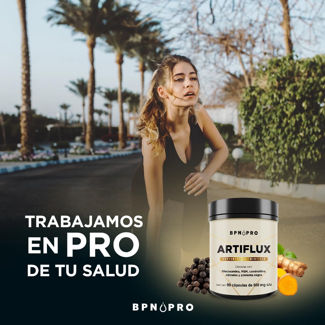Glucosamina Msm Condroitina Curcuma Pimienta Negra Artiflux.