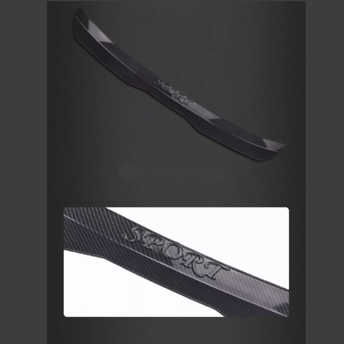 Cola De Pato Negro Brilloso Aleron Hatchback Deportivo Abs.