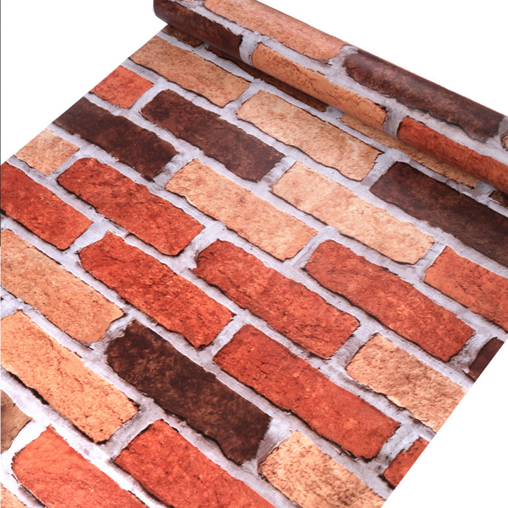 Papel Tapiz De Ladrillo Rojo De 10mx45cm Ladrillo Rojo.