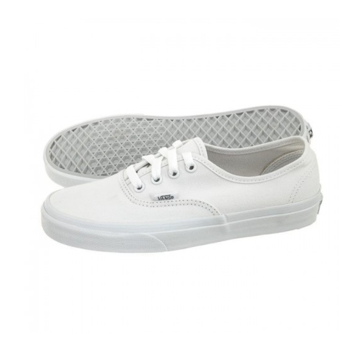 Tenis Vans Modelo Authentic Color Blanco/Blanco Unisex.