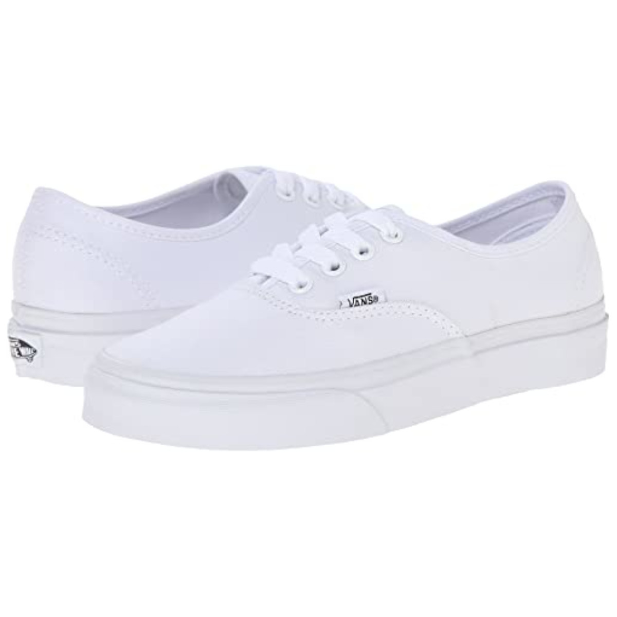 Tenis Vans Modelo Authentic Color Blanco/Blanco Unisex.
