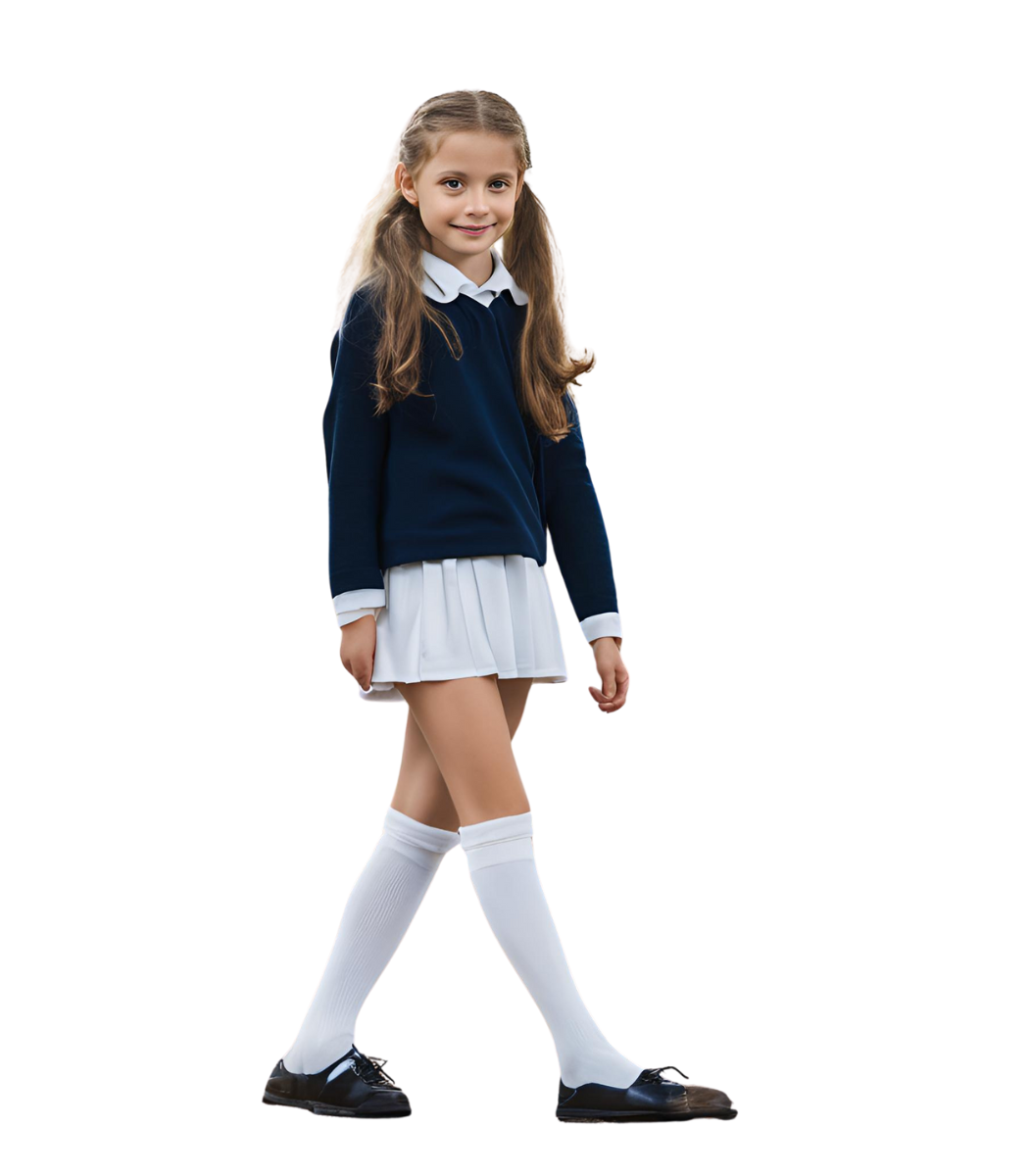 6 PARES DE Calcetines Escolares de Microfibra blanca,  Suave al tacto, uniforme, escolta, (CH 3 A 5 AÑOS)