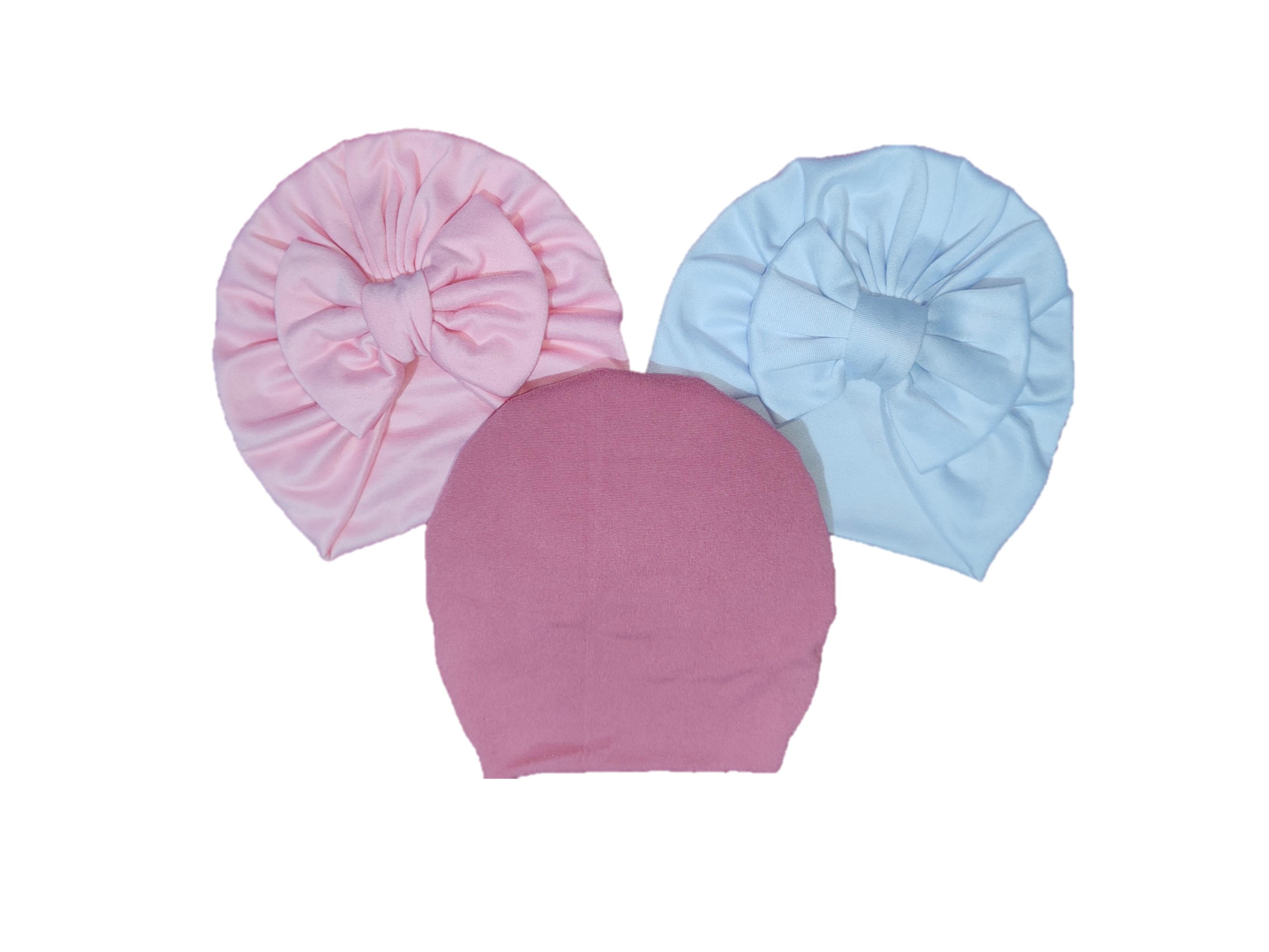 Set de 3 Gorritos para Bebé Niña (0-3 meses) - Headwrap Turbantes, Accesorios Perfectos para Regalo Baby Shower..