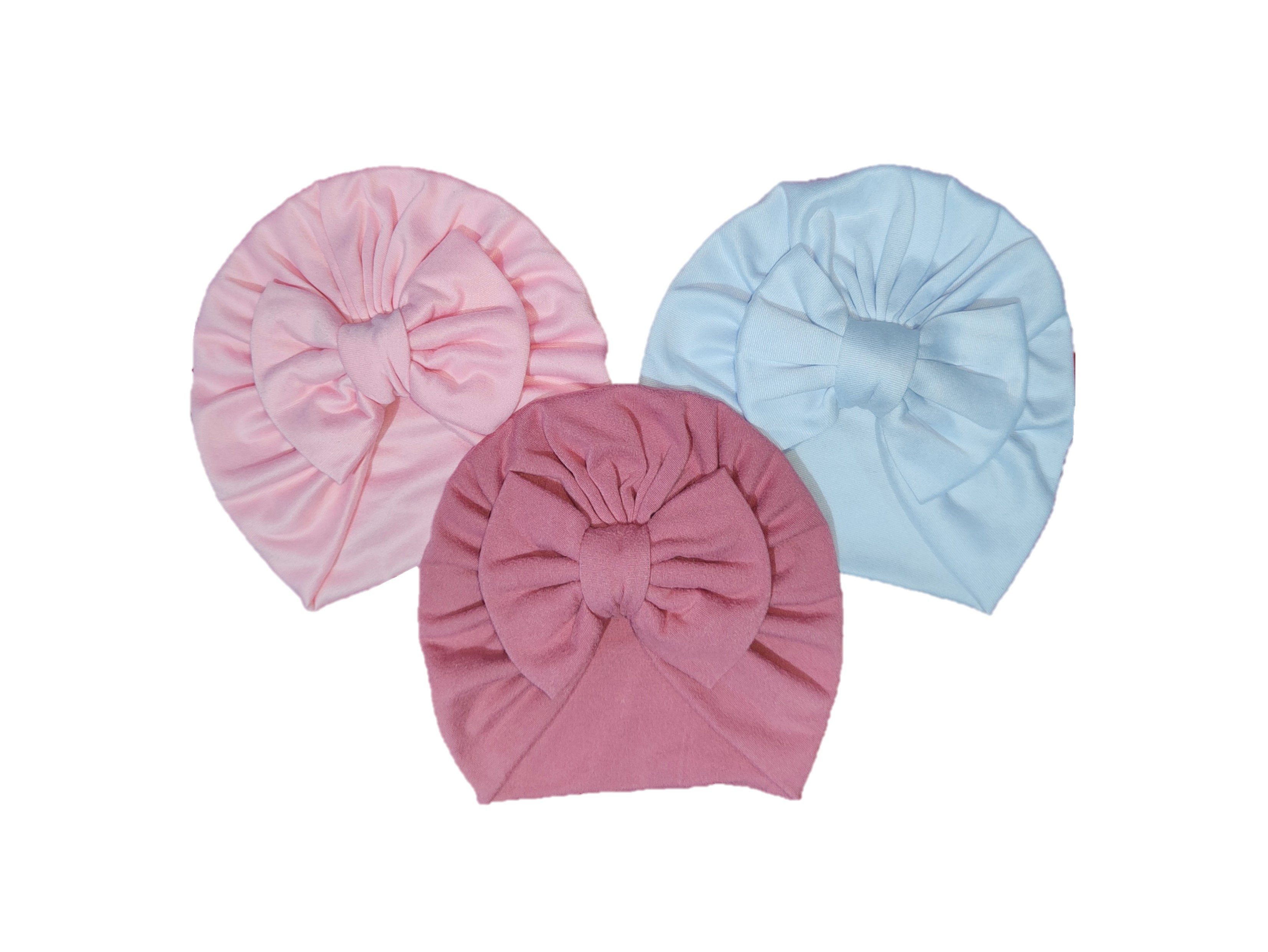 Set de 3 Gorritos para Bebé Niña (0-3 meses) - Headwrap Turbantes, Accesorios Perfectos para Regalo Baby Shower..