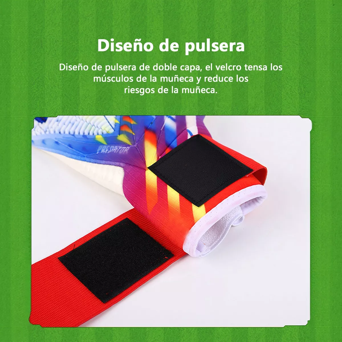 Guantes De Portero Fútbol Soccer Antidesliz Espesamiento Talla 7.