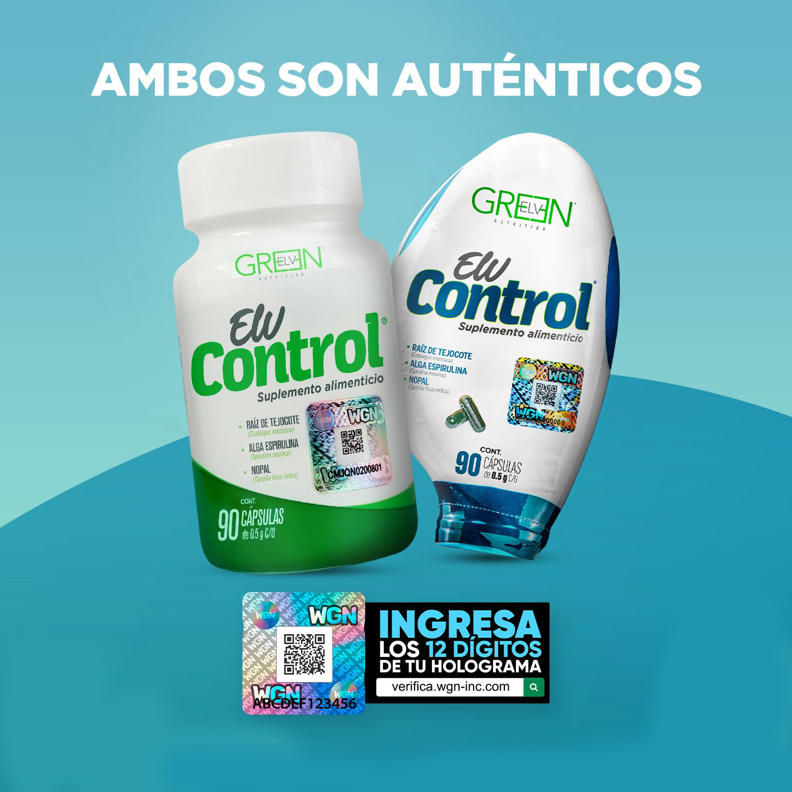 Elv Alipotec Control Green Raíz de tejocote original para 90 días de uso