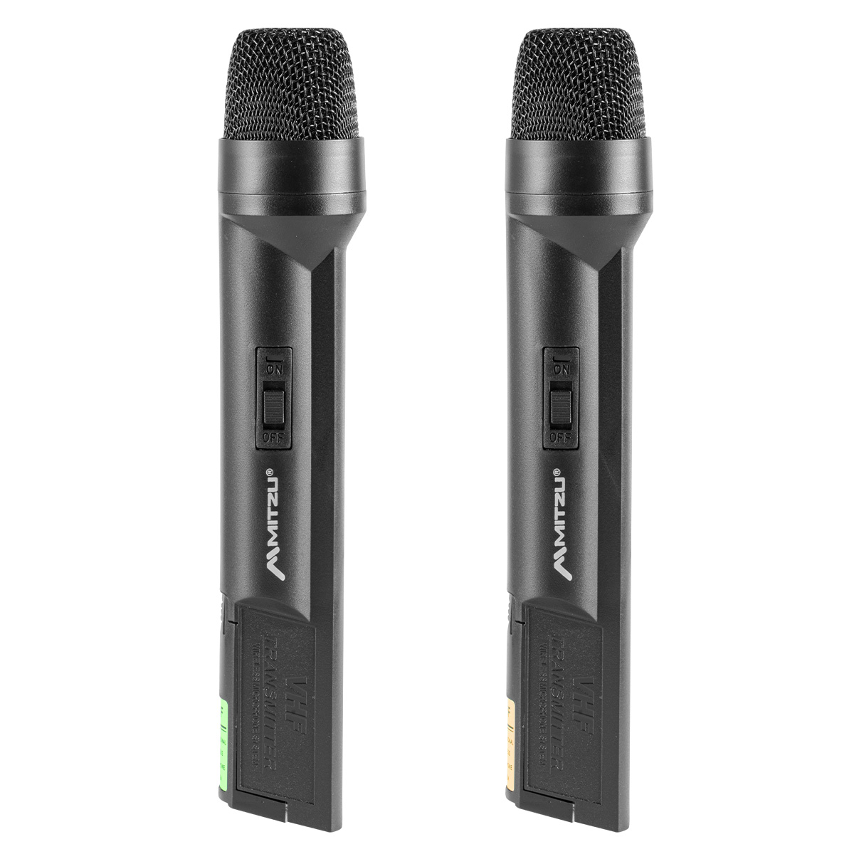 Microfonos Inalambricos Vhf Mitzu Con Base Receptora 12-3004.